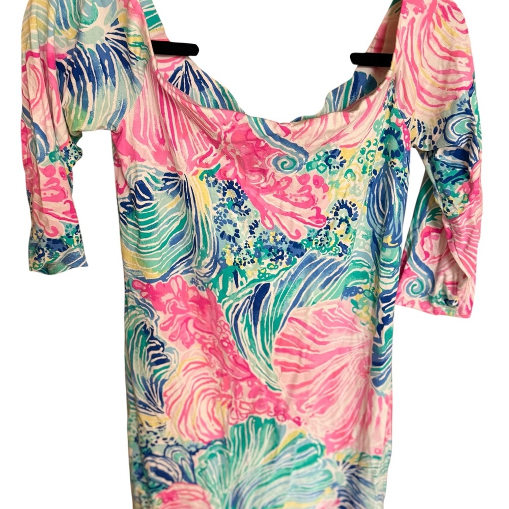Lilly Pulitzer Vibrant Pink and Blue Dress